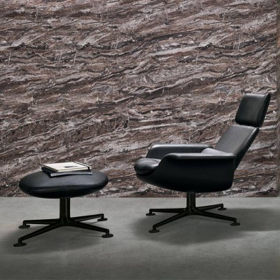 Knoll, Piero Lissoni KN02 swivel and reclining armchair. Knoll, Piero Lissoni KN02 swivel and reclining armchair.