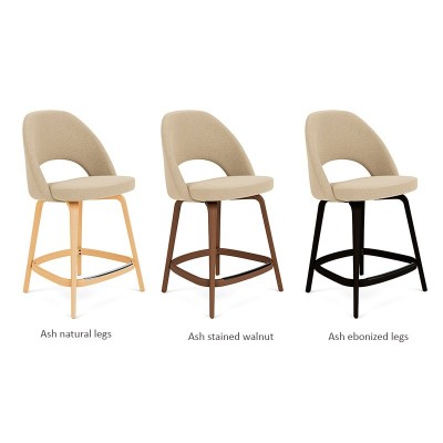 Knoll, Taburetes Saarinen con pata de madera Knoll, Taburetes Saarinen con pata de madera