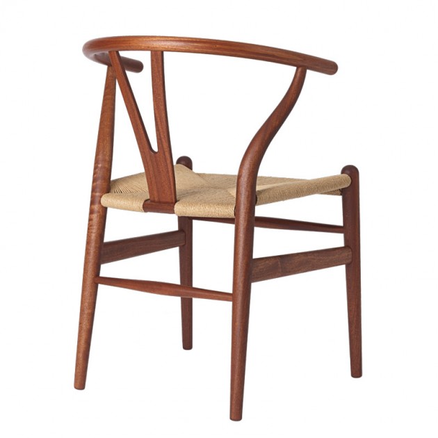 Respaldo Silla CH24 Wishbone Caoba de Carl Hansen