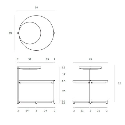Ethnicraft, Side table with Swivel tray