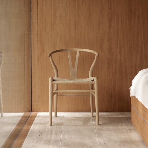 Imagen ambientada Silla CH24 Wishbone roble jabón de Carl Hansen