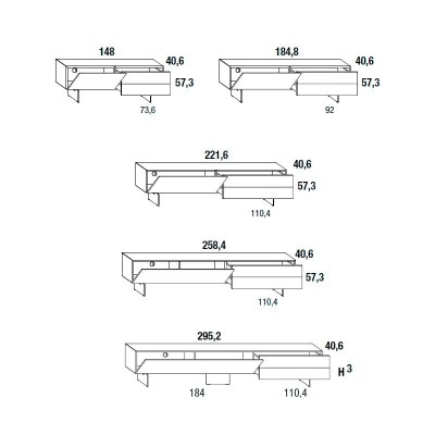 Lago Mueble TV Materia 1052 Lago Mueble TV Materia 1052