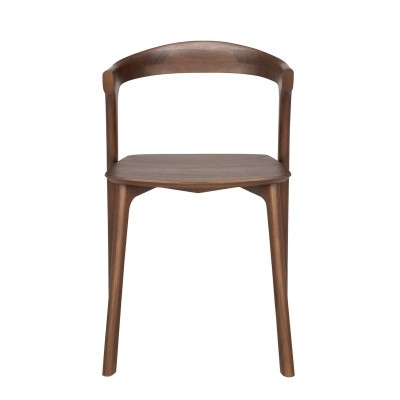Frente Silla Bok teca marrón oscuro de Ethnicraft