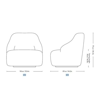 Fauteuil Margas LC2 de &tradition Fauteuil Margas LC2 de &tradition