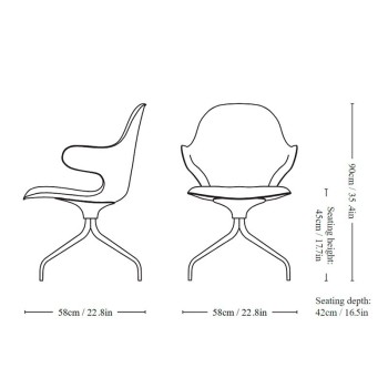 Chaise Catch JH2 de &tradition Chaise Catch JH2 de &tradition