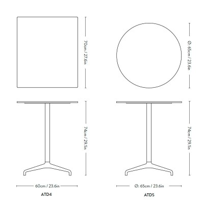 &tradition Rely ATD4 and ATD5 outdoor table &tradition Rely ATD4 and ATD5 outdoor table