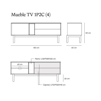 Mueble de TV Corvo de Teulat