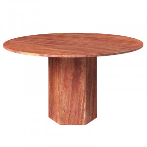 Mesa de comedor Epic Travertino Burnt Red de Gubi