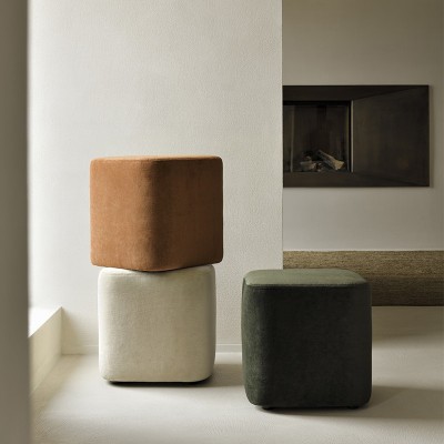 Ethnicraft - Cube Upholstered Pouf