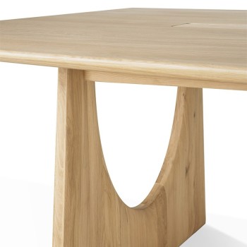 Geometric meeting table, natural oak - Ethnicraft