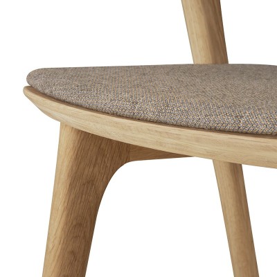 Silla Bok tapizado Warm grey - Ethnicraft Silla Bok tapizado Warm grey - Ethnicraft