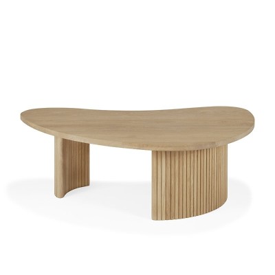 Ethnicraft Boomerang Tables Basses en Acajou Brun Foncé