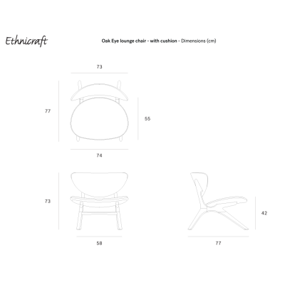 Eye armchair siège rembourré - Ethnicraft Eye armchair siège rembourré - Ethnicraft