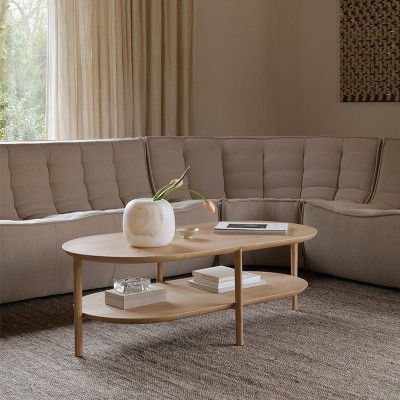 Mesa de Café Oval Bok - Ethnicraft Mesa de Café Oval Bok - Ethnicraft