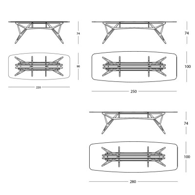 Mesa Reale CM de Zanotta, diseño de Carlo Molino Mesa Reale CM de Zanotta, diseño de Carlo Molino