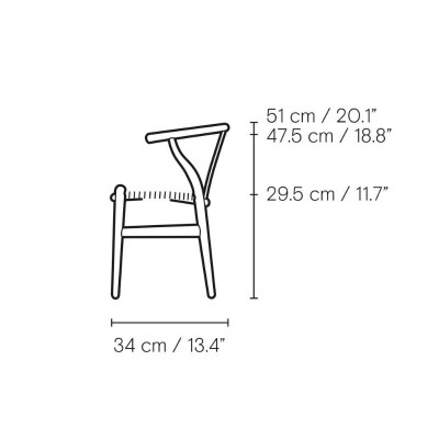 Silla CH24 Children´s Wishbone Carl Hansen medidas