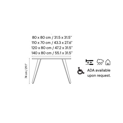 Menorca outdoor table Isimar design Menorca outdoor table Isimar design