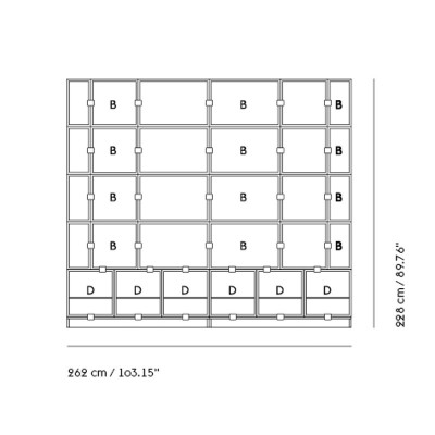 Muuto, Système de rangement empilé / Étagère de bureau - Configuration 1 Muuto, Système de rangement empilé / Étagère de bureau - Configuration 1