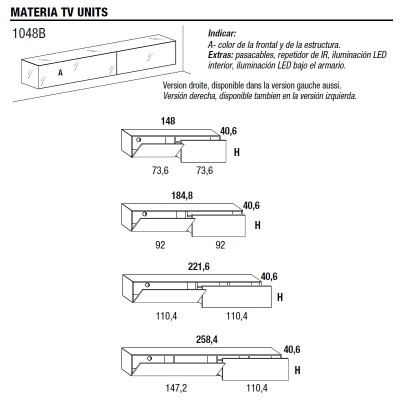 Lago Mueble TV Materia 1040 Lago Mueble TV Materia 1040