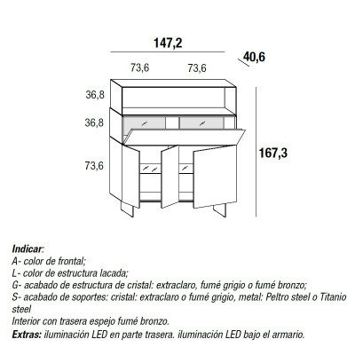 LAGO, Sideboard 36e8 - Composition 1352 LAGO, Sideboard 36e8 - Composition 1352