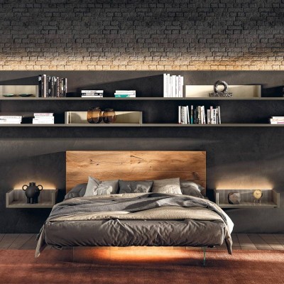 Cama AIR 1521 con cabecero Wildwood - LAGO Cama AIR 1521 con cabecero Wildwood - LAGO