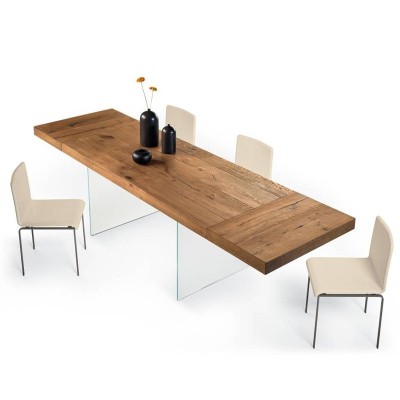 Table extensible AIR en bois de bois sauvage de LAGO