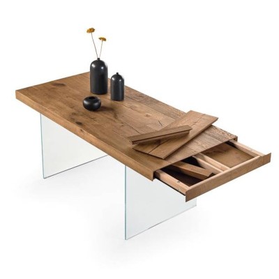 Table extensible AIR en bois de bois sauvage de LAGO