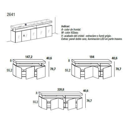 LAGO - Credenza AIR 2641 LAGO - Credenza AIR 2641