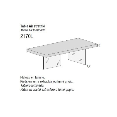 LAGO - Mesa AIR con tablero laminado LAGO - Mesa AIR con tablero laminado