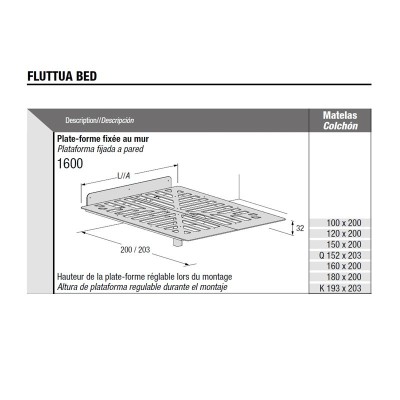 Fluttua cama Lago diseño Fluttua cama Lago diseño