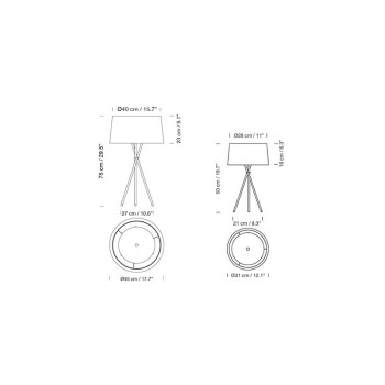 Santa and Cole Tripod Table Lamp Santa and Cole Tripod Table Lamp
