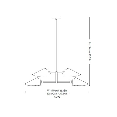Lampada Bonnet Chandelier di &tradition Lampada Bonnet Chandelier di &tradition