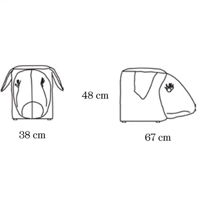 Pecora taburete Gli Amici Meritalia medidas