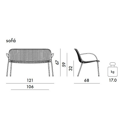 Kartell - Sofá Hiray , apto para exterior. Kartell - Sofá Hiray , apto para exterior.