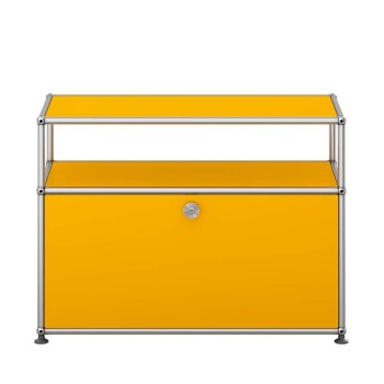 Mueble USM bajo con una puerta y estante superior