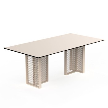 Mesa The Factory de Vondom Tablero HPL con canto negro Mesa The Factory de Vondom Tablero HPL con canto negro