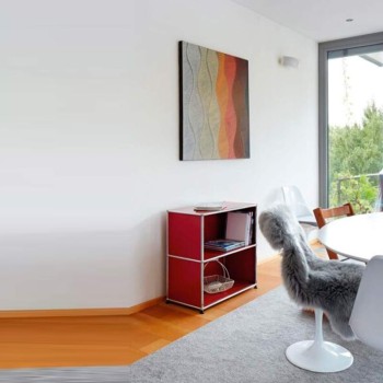 Armario modular USM Haller 2 alturas abierto