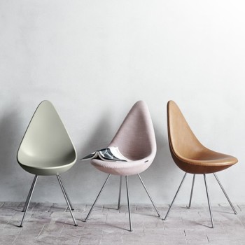 Sedia Drop rivestita in Fritz Hansen Sedia Drop rivestita in Fritz Hansen