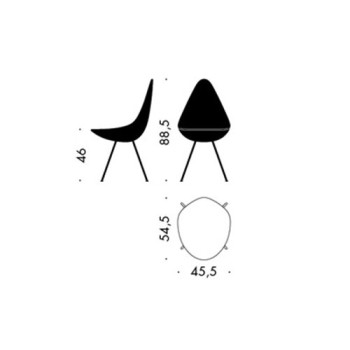 Silla Drop tapizada de Fritz Hansen en Moises Showroom 10 Silla Drop tapizada de Fritz Hansen en Moises Showroom 10
