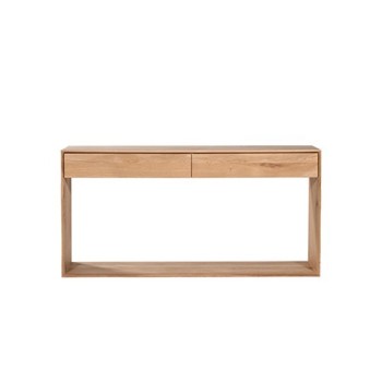 Consola Nordic dos cajones en roble medidas 160x40x85 de Ethnicraft