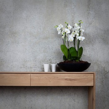 Consola Nordic doble cajonera extraible fabricado en roble medidas 160x40x85 de Ethnicraft Consola Nordic doble cajonera extraible fabricado en roble medidas 160x40x85 de Ethnicraft