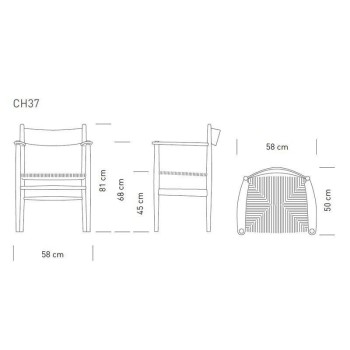 CH37 Chaise Carl Hansen CH37 Chaise Carl Hansen