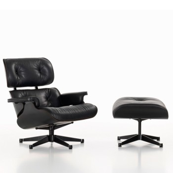 Poltrona e Pouf Nero - Vitra Poltrona e Pouf Nero - Vitra