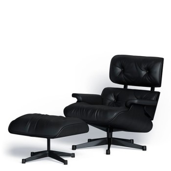 Poltrona e Pouf Nero - Vitra Poltrona e Pouf Nero - Vitra