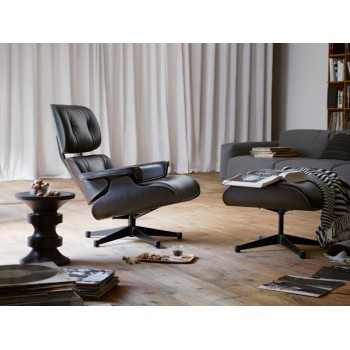 Poltrona e Pouf Nero - Vitra Poltrona e Pouf Nero - Vitra