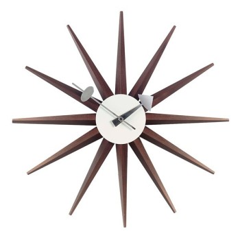Sunburst Clock Walnut - Vitra
