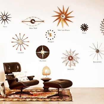 Sunburst Clock Walnut - Vitra