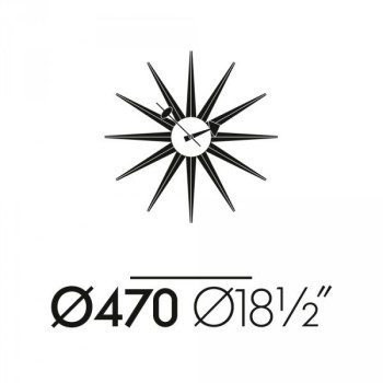Sunburst Clock Walnut - Vitra