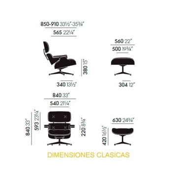 Lounge Chair y Ottoman santos palisandro - Vitra Lounge Chair y Ottoman santos palisandro - Vitra