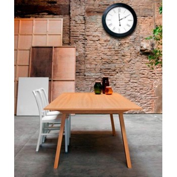 terraza con Mesa rectangular Mitis en roble de Punto Mobles terraza con Mesa rectangular Mitis en roble de Punto Mobles